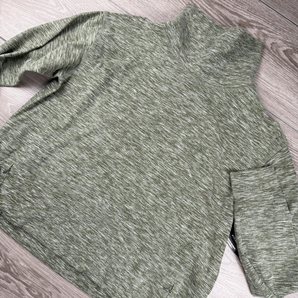 Avia Women's Pullover Super Soft Brushed Mock Neck Sweater Green Large New